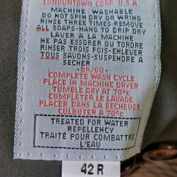 LONDON FOG VINTAGE WOOL Lined Gray Belted Trench Coat Men Size 42 R - Picture 10 of 14